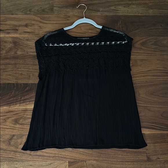 Matty M Black Crochet Top - Picture 1 of 4
